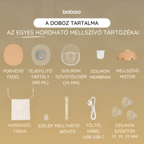 Baboo elektromos hordható mellszívó