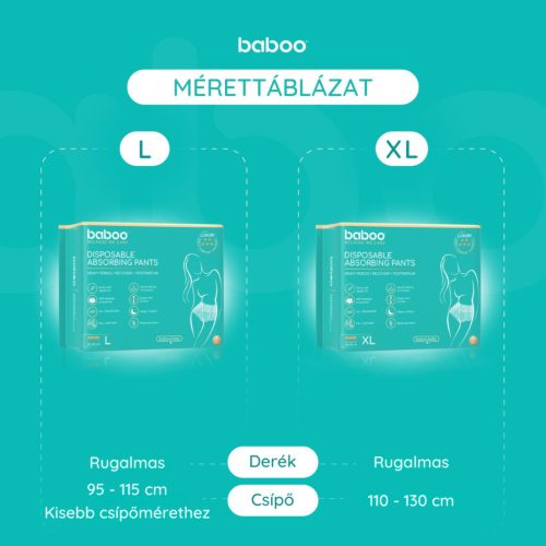 Baboo eldobható nedvszívó fehérnemű, XL, 5 db