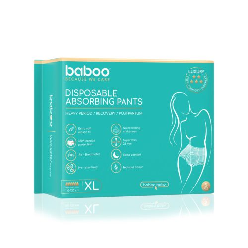Baboo eldobható nedvszívó fehérnemű, XL, 5 db