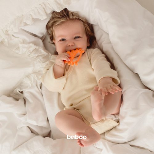 Baboo baba szilikon fogzást könnyítő rágóka, Rákocska, 4 hónapos kortól