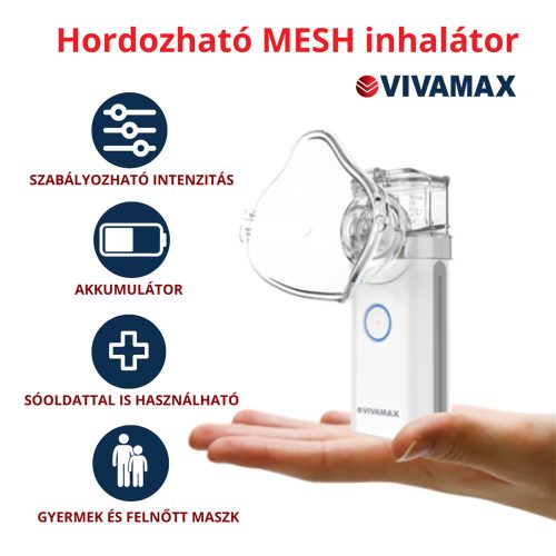 Vivamax Hordozható MESH inhalátor