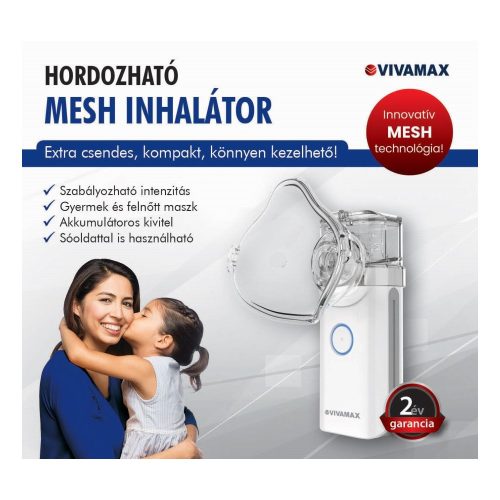 Vivamax Hordozható MESH inhalátor