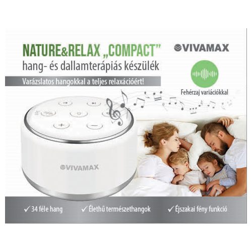 Vivamax Nature&Relax "Compact" hang- és dallamterápiás (fehér zaj) készülék