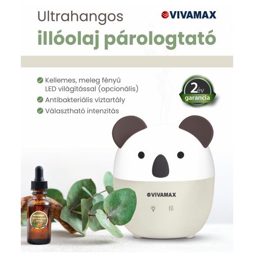 Vivamax Ultrahangos illóolaj párologtató (Koala)