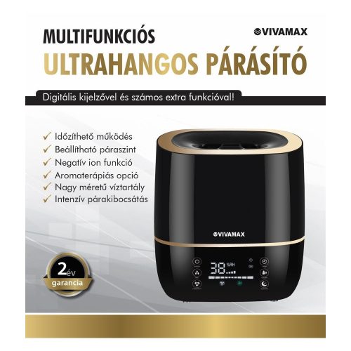 Vivamax Multifunkciós ultrahangos párásító 5l-es víztartállyal